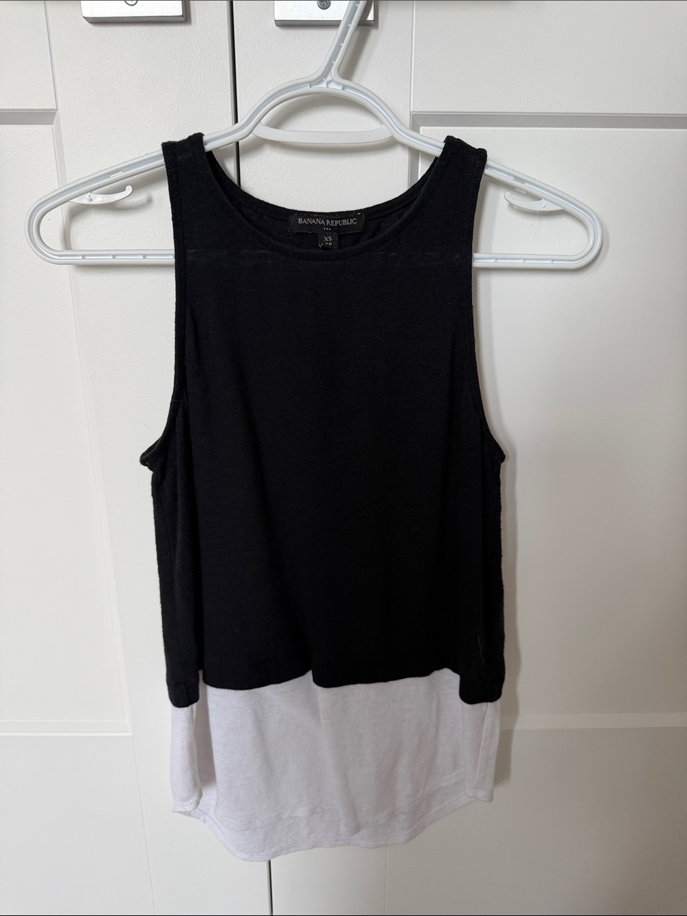 Banana Republic Black and White Layered Tank